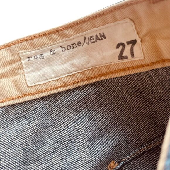 Rag & Bone Wrinkle Dark Wash Cuffed Denim Shorts - Picture 3 of 9